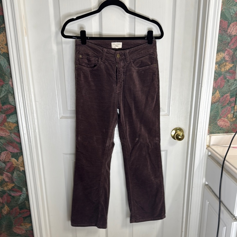 Pilcro Brown Flare Wide Leg Jeans